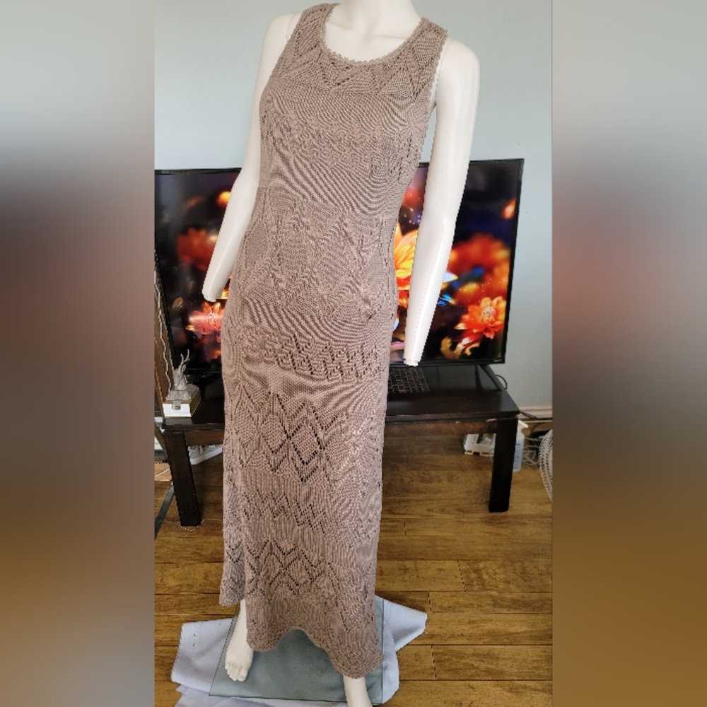 ❗️ ANGEL Elegant Brown Knit Maxi Dress  ❗️